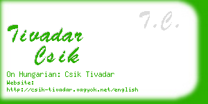 tivadar csik business card